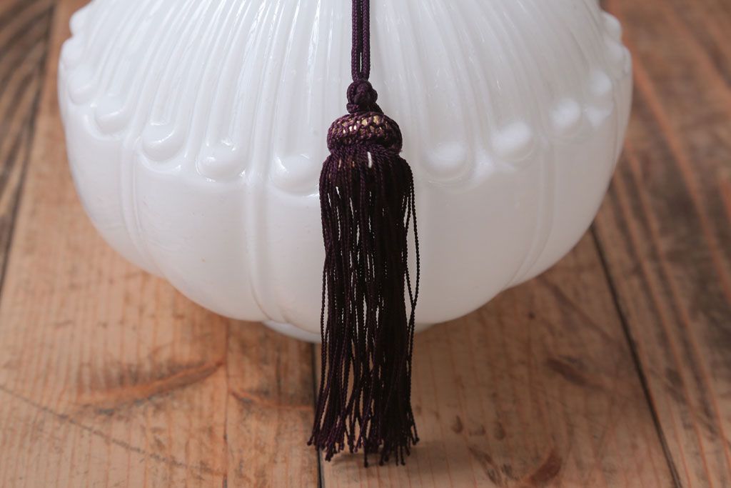 古民具・骨董　飾り房付き　アンティーク吊り下げ照明