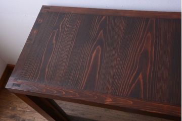 アンティーク家具　古民具・骨董　結霜ガラス引き戸のアンティーク水屋箪笥