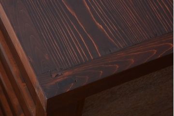 アンティーク家具　古民具・骨董　結霜ガラス引き戸のアンティーク水屋箪笥