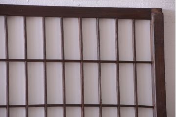古民具・骨董　古い木のアンティーク縦額障子戸(1)(建具、引き戸)