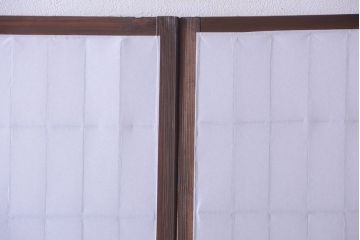 古民具・骨董　古い木のアンティーク縦額障子戸(3)