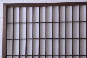 古民具・骨董　古い木のアンティーク縦額障子戸(3)