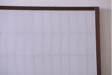 古民具・骨董　古い木のアンティーク縦額障子戸(3)