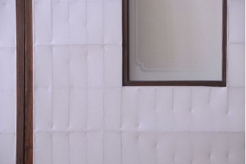 古民具・骨董　古い木のアンティーク縦額障子戸(3)