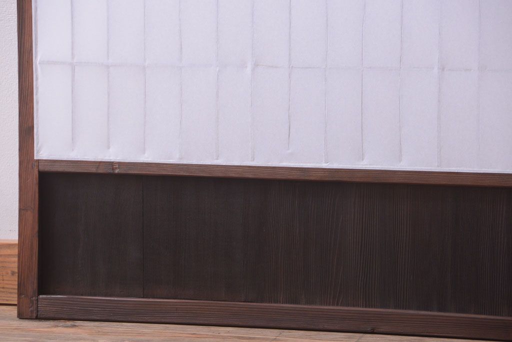 古民具・骨董　古い木のアンティーク縦額障子戸(3)