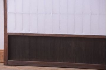 古民具・骨董　古い木のアンティーク縦額障子戸(3)