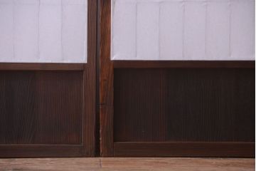 古民具・骨董　古い木のアンティーク縦額障子戸(3)
