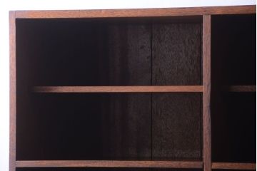 アンティーク家具　和製アンティーク　縦型!古い木の重厚な特大マス目棚(収納棚、飾り棚)