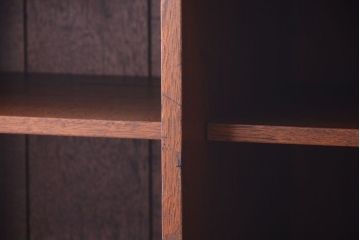 アンティーク家具　和製アンティーク　縦型!古い木の重厚な特大マス目棚(収納棚、飾り棚)