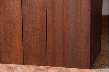 アンティーク家具　和製アンティーク　縦型!古い木の重厚な特大マス目棚(収納棚、飾り棚)