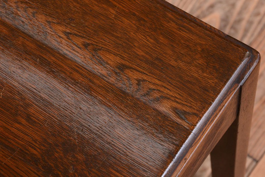 アンティーク家具　和製アンティーク　日本楽器(YAMAHA)製　ナラ材のサイドテーブル(飾り台)