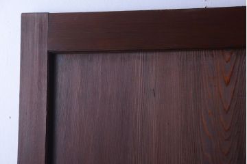 和製アンティーク　上質な古いすりガラス帯の引き戸2枚セット(ガラス帯戸)