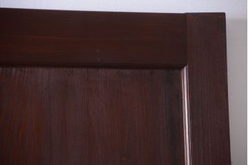 和製アンティーク　上質な古いすりガラス帯の引き戸2枚セット(ガラス帯戸)