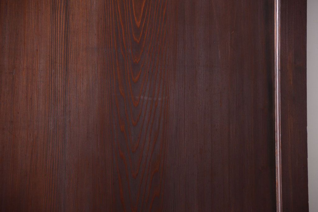 和製アンティーク　上質な古いすりガラス帯の引き戸2枚セット(ガラス帯戸)