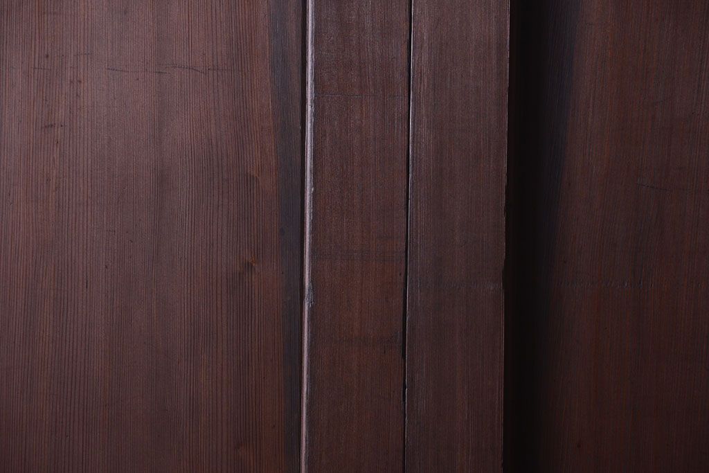 和製アンティーク　上質な古いすりガラス帯の引き戸2枚セット(ガラス帯戸)