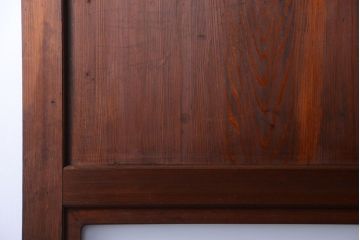 和製アンティーク　上質な古いすりガラス帯の引き戸2枚セット(ガラス帯戸)