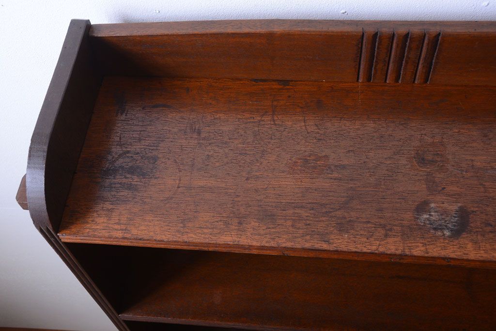 アンティーク家具　和製アンティーク　古い木の楔(くさび)式本棚(ブックシェルフ)