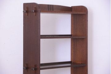 アンティーク家具　和製アンティーク　古い木の楔(くさび)式本棚(ブックシェルフ)