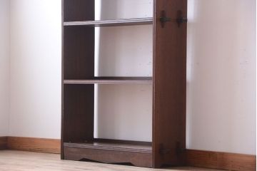 アンティーク家具　和製アンティーク　古い木の楔(くさび)式本棚(ブックシェルフ)