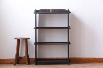 アンティーク家具　和製アンティーク　上質な古い木の楔(くさび)式本棚(ブックシェルフ)