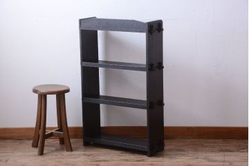 アンティーク家具　和製アンティーク　上質な古い木の楔(くさび)式本棚(ブックシェルフ)
