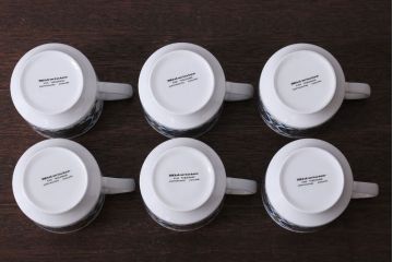 アンティーク雑貨　イギリスビンテージ　MIDWINTER(ミッドウィンター)Bengal(ベンガル)シリーズ　カップ&ソーサー6客セット