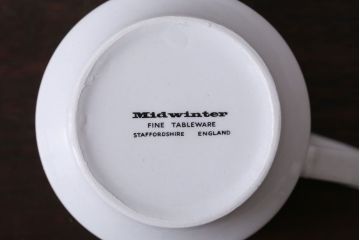 アンティーク雑貨　イギリスビンテージ　MIDWINTER(ミッドウィンター)Bengal(ベンガル)シリーズ　カップ&ソーサー6客セット