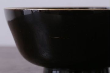 アンティーク雑貨　アンティーク　大正〜昭和初期　鶴亀の図　沈金蒔絵木製椀9客