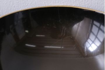 アンティーク雑貨　アンティーク　大正〜昭和初期　鶴亀の図　沈金蒔絵木製椀9客