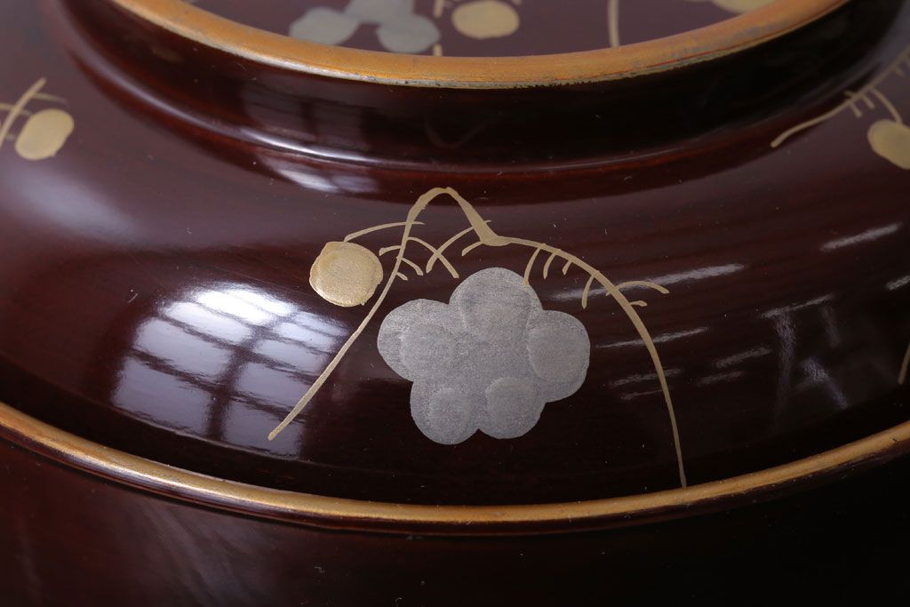 アンティーク雑貨　アンティーク　大正〜昭和初期!古い蒔絵の木製椀10客