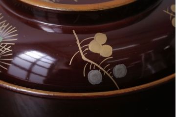 アンティーク雑貨　アンティーク　大正〜昭和初期!古い蒔絵の木製椀10客