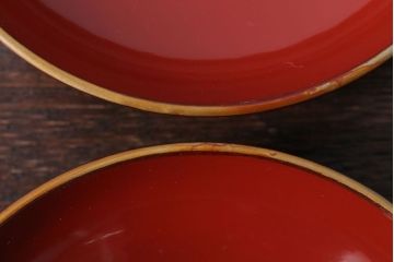 アンティーク雑貨　アンティーク　大正〜昭和初期!古い蒔絵の木製椀10客