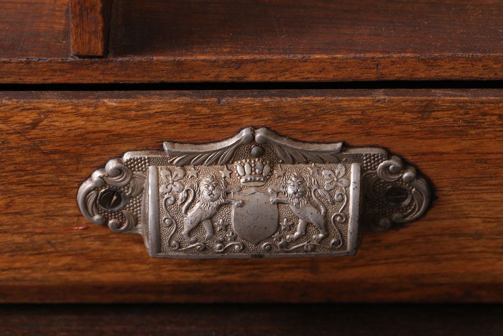 アンティーク雑貨　和製アンティーク　古い木のレトロな引き出し付き本立て