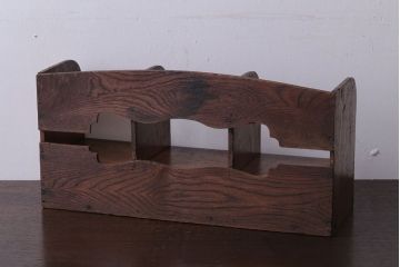 アンティーク雑貨　和製アンティーク　古い木のレトロな引き出し付き本立て