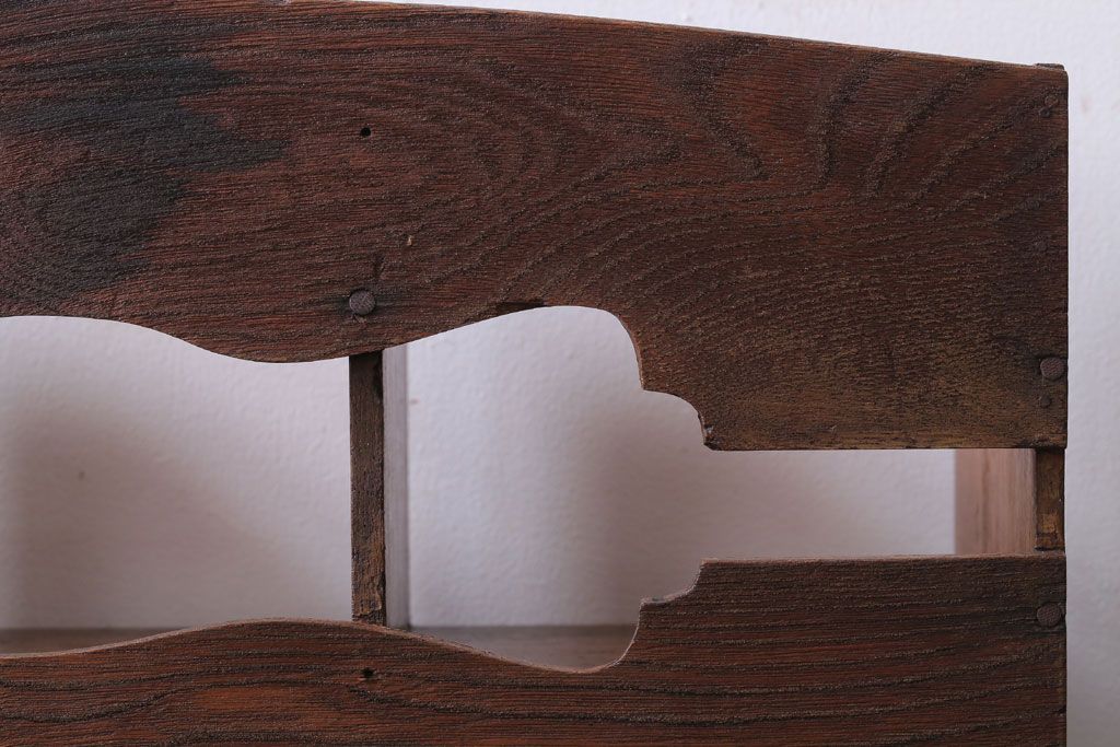 アンティーク雑貨　和製アンティーク　古い木のレトロな引き出し付き本立て