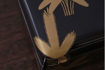 アンティーク雑貨　アンティーク　大正〜昭和初期　木製蒔絵小箱(漆器)
