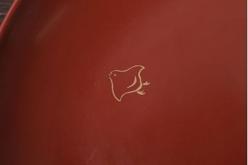 アンティーク雑貨　アンティーク　大正〜昭和初期!千鳥の図　木製蒔絵皿6枚(漆器)