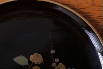 アンティーク雑貨　アンティーク　古い蒔絵の木製皿　8枚セット(漆器)