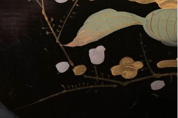 アンティーク雑貨　アンティーク　古い蒔絵の木製皿　8枚セット(漆器)