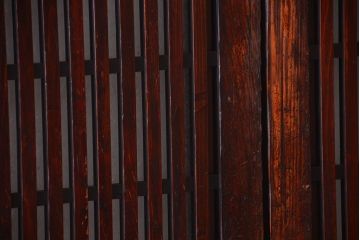 古民具・骨董　明治〜大正期　裏結霜ガラス入り!古い格子帯戸2枚セット(ガラス帯戸)