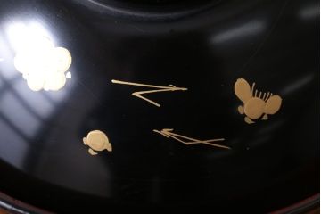 アンティーク雑貨　アンティーク　昭和初期　蒔絵木製椀10客(漆器)(1)