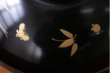アンティーク雑貨　アンティーク　昭和初期　蒔絵木製椀10客(漆器)(1)