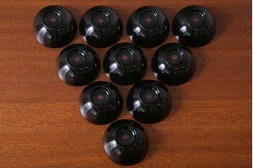 アンティーク雑貨　アンティーク　昭和初期　蒔絵木製椀10客(漆器)(1)