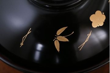 アンティーク雑貨　アンティーク　昭和初期　蒔絵木製椀10客(漆器)(1)