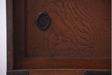 アンティーク家具　古民具・骨董　厚手金具の時代箪笥ローボード(2)