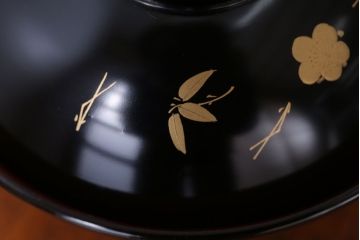 アンティーク雑貨　アンティーク　昭和初期!蒔絵木製椀10客(漆器)(2)