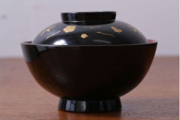 アンティーク雑貨　アンティーク　昭和初期!蒔絵木製椀10客(漆器)(2)