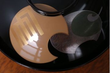 アンティーク雑貨　和製アンティーク　大正〜昭和初期　輪島塗木製蒔絵椀5客(2)