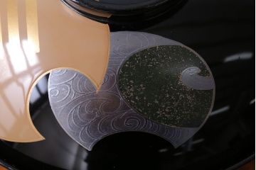 アンティーク雑貨　和製アンティーク　大正〜昭和初期　輪島塗木製蒔絵椀5客(2)