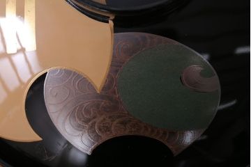 アンティーク雑貨　和製アンティーク　大正〜昭和初期　輪島塗木製蒔絵椀5客(3)
